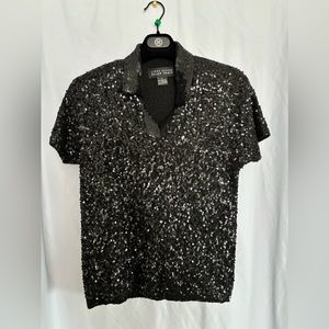 Sparkly, collared shirt